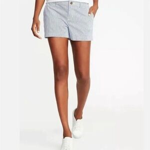 Old Navy Blue & White Striped Women's Shorts